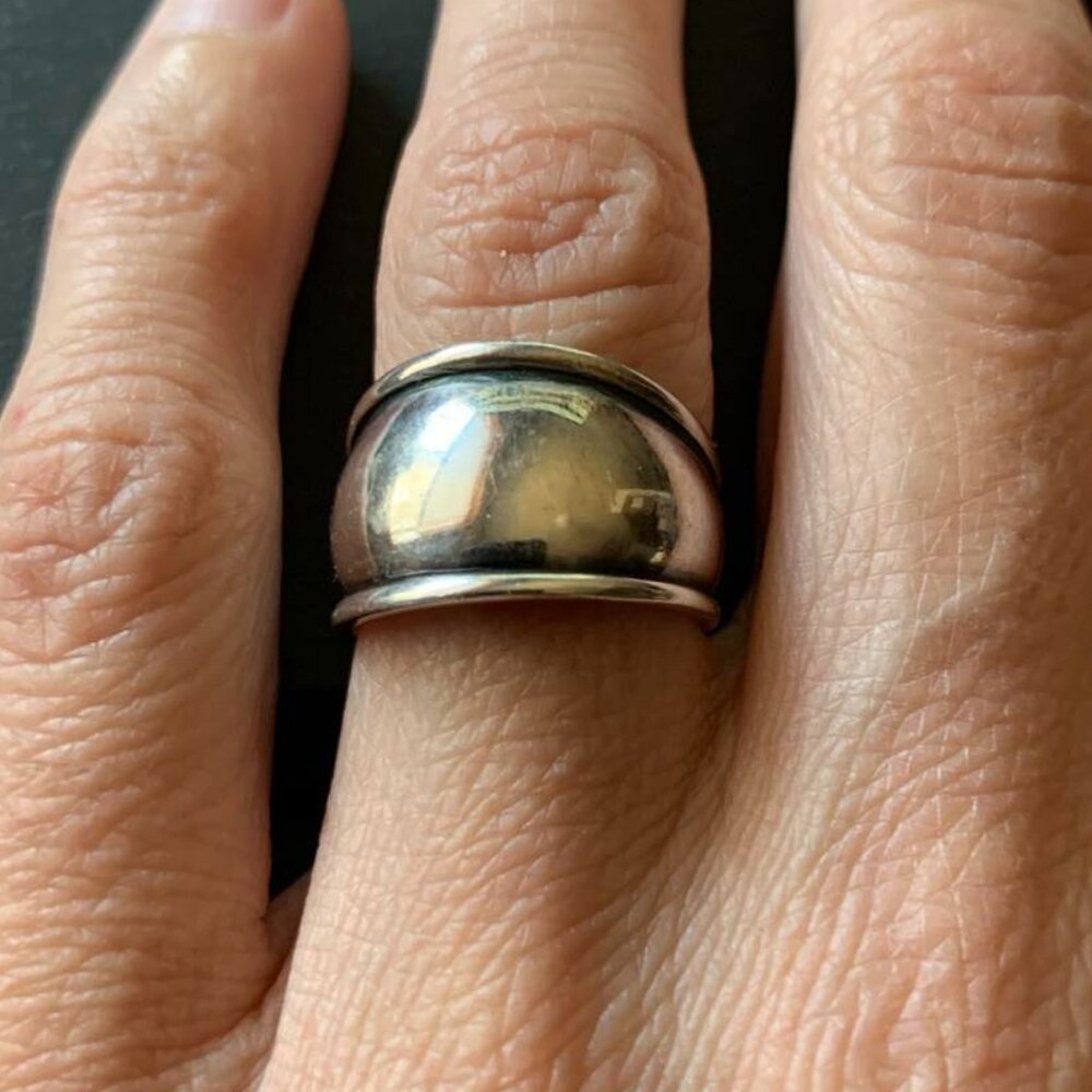 James Avery Retired Wide Band, Tapered Sterling Silver, Size 5.5
